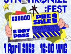 Siap-siap! Tiket Presale2 Synchronize Fest 2023 dijual 1 April 2023