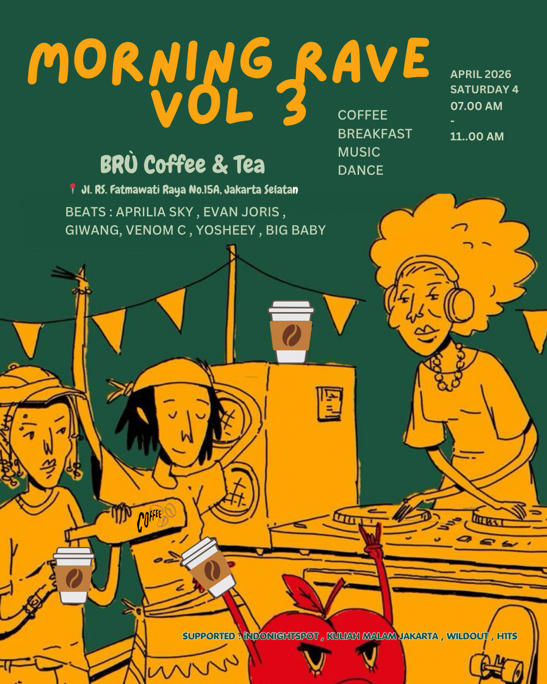 Morning Rave Jakarta Vol 3 Bru Coffee Fatmawati